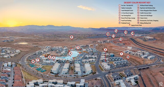 5399 S Cerulean Ln Unit 95, St George, UT 84790 - birds eye view of property with a mountain view