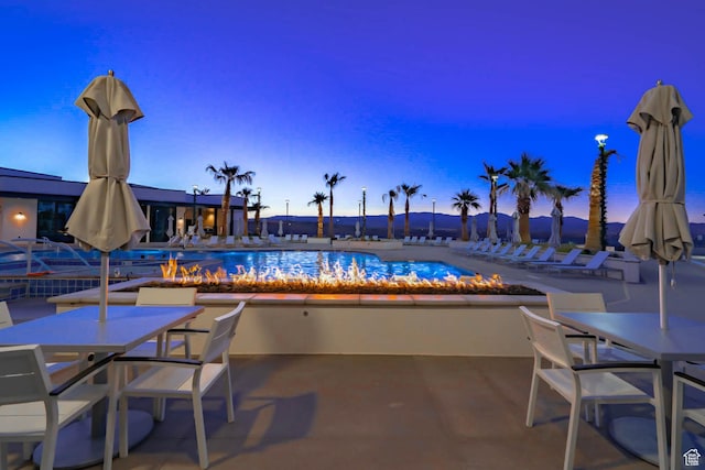 5399 S Cerulean Ln Unit 95, St George, UT 84790 - community pool with outdoor dining area and a patio