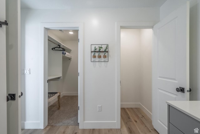 5399 S Cerulean Ln Unit 95, St George, UT 84790 - bathroom with baseboards, wood finished floors, and vanity