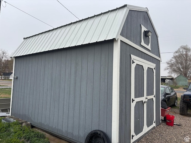 view of shed