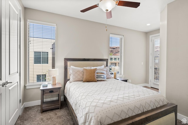 429 N 600 W, Moab, UT 84532 - carpeted bedroom with baseboards and a ceiling fan
