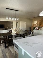 4190 W Delray N Unit 39, Vernal, UT 84078 - kitchen featuring decorative light fixtures and wood finished floors