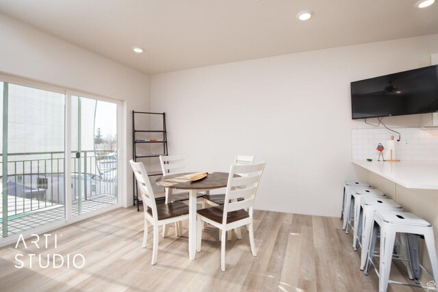 76 E 450 N, Ephraim, UT 84627 - dining space featuring light wood finished floors and recessed lighting