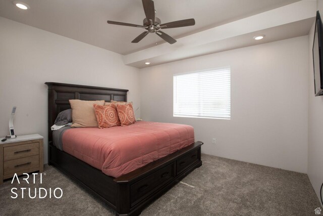 76 E 450 N, Ephraim, UT 84627 - carpeted bedroom with ceiling fan and recessed lighting