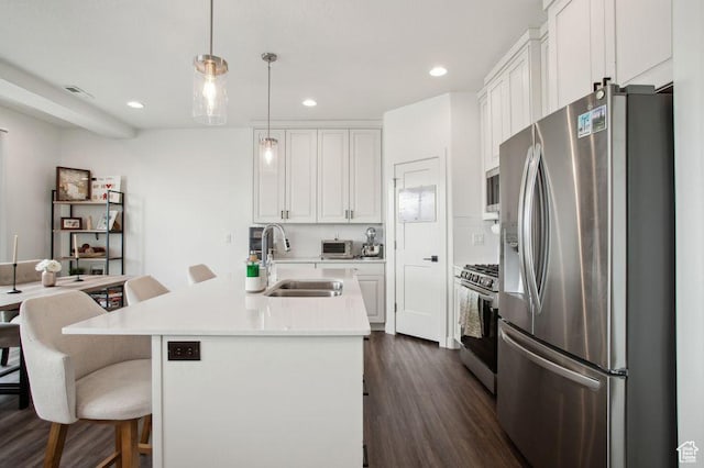 1960 W Jaydin Way S Unit 1, West Haven, UT 84401 - kitchen with a sink, visible vents, white cabinets, and appliances with stainless steel finishes