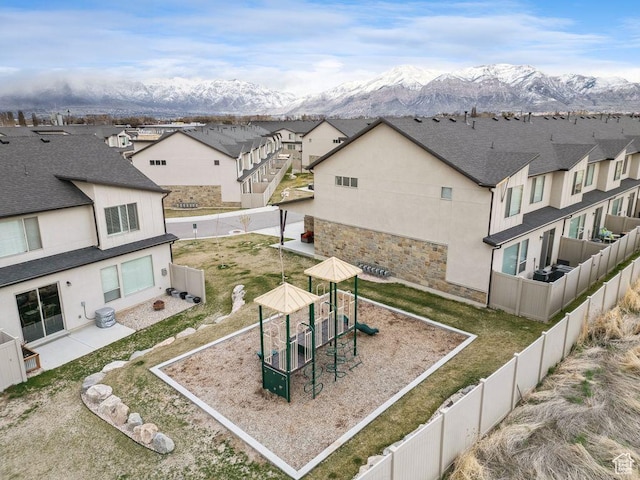1960 W Jaydin Way S Unit 1, West Haven, UT 84401 - birds eye view of property featuring a residential view and a mountain view