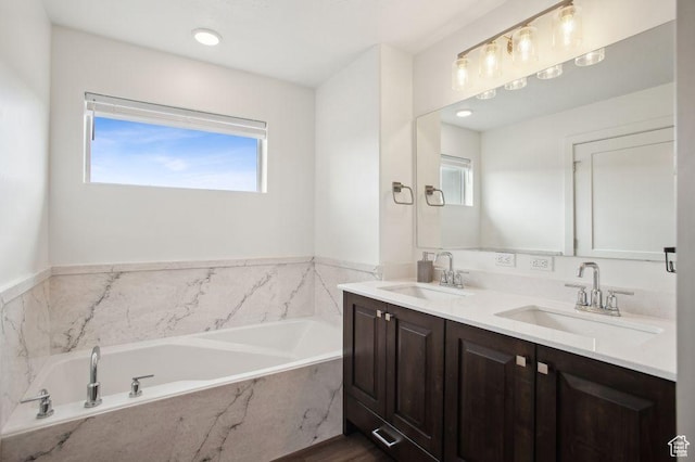 1960 W Jaydin Way S Unit 1, West Haven, UT 84401 - bathroom featuring a bath, a wealth of natural light, and a sink