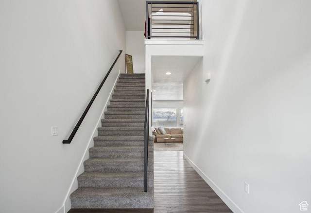 1960 W Jaydin Way S Unit 1, West Haven, UT 84401 - staircase featuring baseboards and wood finished floors