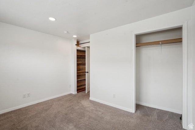 148 N Center St, Midway, UT 84049 - unfurnished bedroom featuring baseboards, a closet, recessed lighting, and carpet