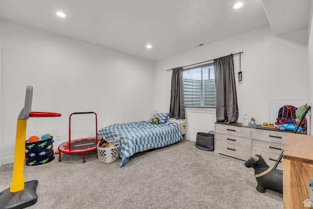 16132 S Coupler Ln Unit 406, Bluffdale, UT 84065 - carpeted bedroom featuring baseboards, visible vents, and recessed lighting