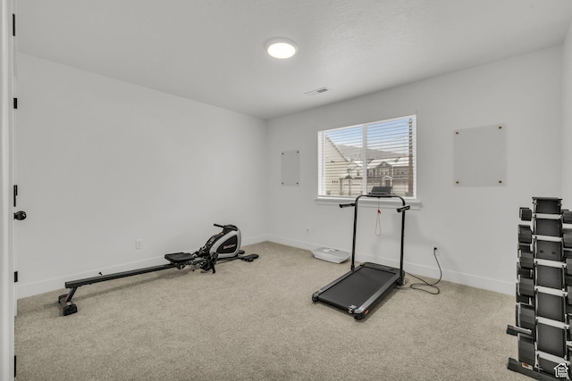 16132 S Coupler Ln Unit 406, Bluffdale, UT 84065 - exercise room with baseboards, visible vents, and carpet