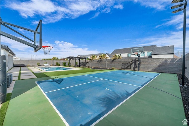 697 E Margarita Way, Washington, UT 84780 - view of basketball court with a fenced backyard and basketball court