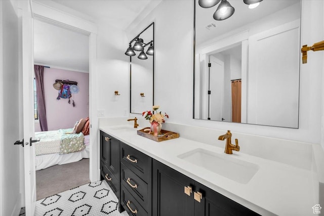 697 E Margarita Way, Washington, UT 84780 - full bath featuring double vanity, a sink, connected bathroom, and visible vents