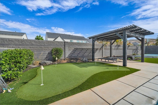 697 E Margarita Way, Washington, UT 84780 - view of home's community featuring a fenced backyard, a pergola, and a patio
