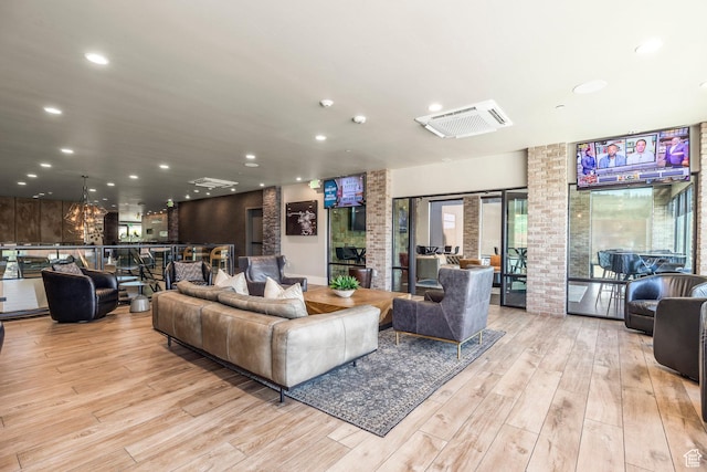 909 W Peace Tree Trl Unit 206, Kamas, UT 84036 - living room with light wood finished floors, visible vents, and recessed lighting