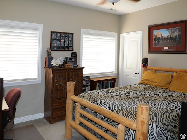 2524 E 700 S, Springville, UT 84663 - bedroom with baseboards, light colored carpet, and visible vents