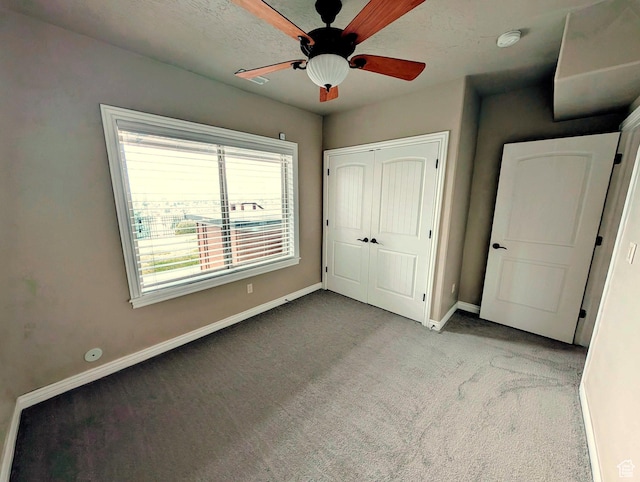 2524 E 700 S, Springville, UT 84663 - unfurnished bedroom featuring a ceiling fan, carpet floors, baseboards, and a closet