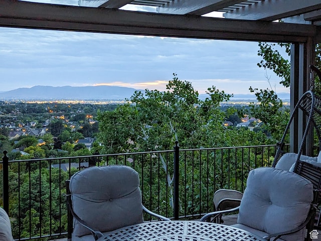 2524 E 700 S, Springville, UT 84663 - balcony with a pergola and a mountain view