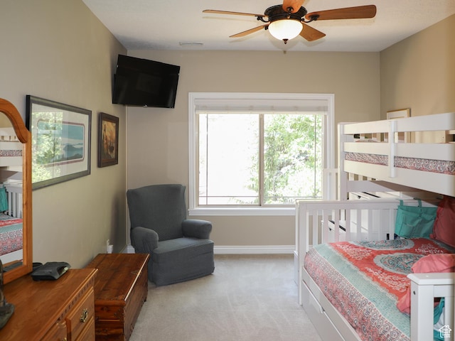 2524 E 700 S, Springville, UT 84663 - bedroom featuring carpet floors, baseboards, and ceiling fan