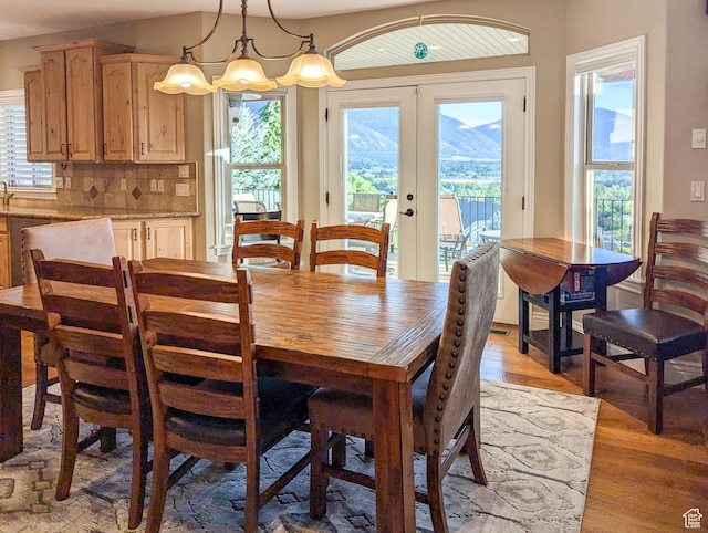 2524 E 700 S, Springville, UT 84663 - dining room with french doors and light wood finished floors
