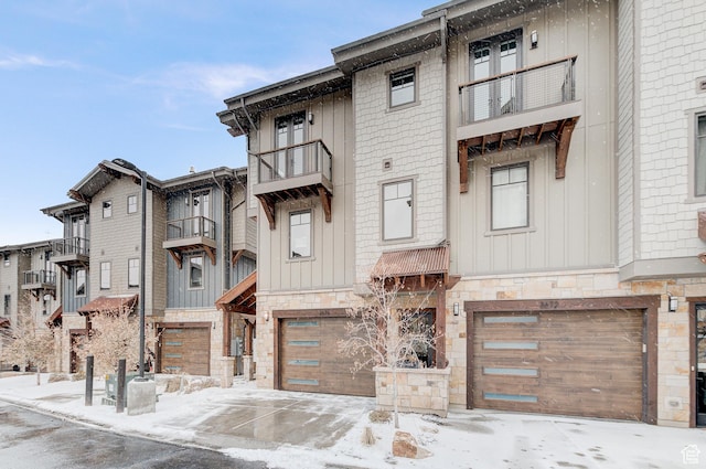 3676 Blackstone Dr, Park City, UT 84098 - snow covered building with a garage