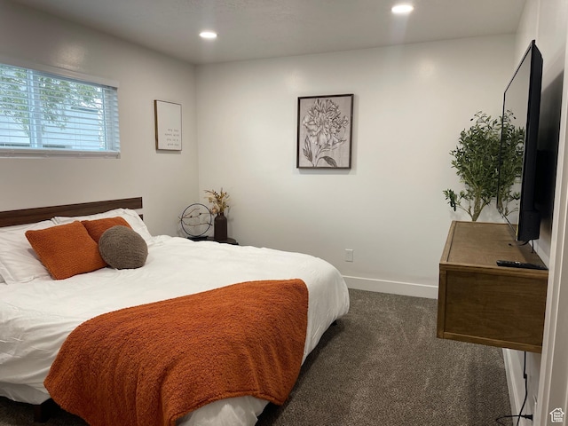 3444 S 1100 E, Millcreek, UT 84106 - bedroom featuring baseboards, recessed lighting, and carpet