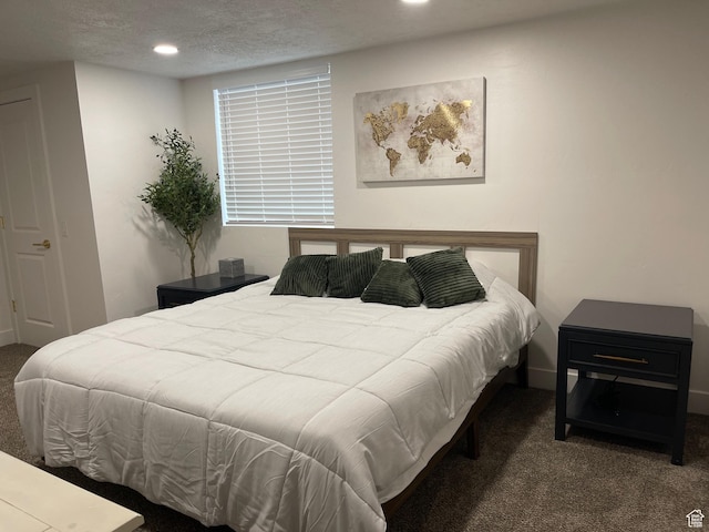 3444 S 1100 E, Millcreek, UT 84106 - bedroom with carpet floors, recessed lighting, and a textured ceiling