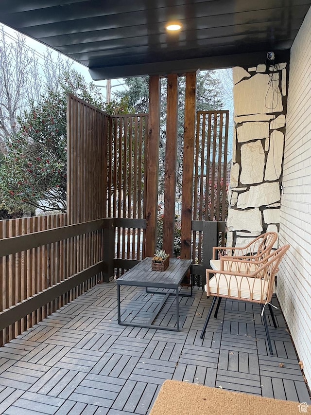 3444 S 1100 E, Millcreek, UT 84106 - wooden terrace with fence