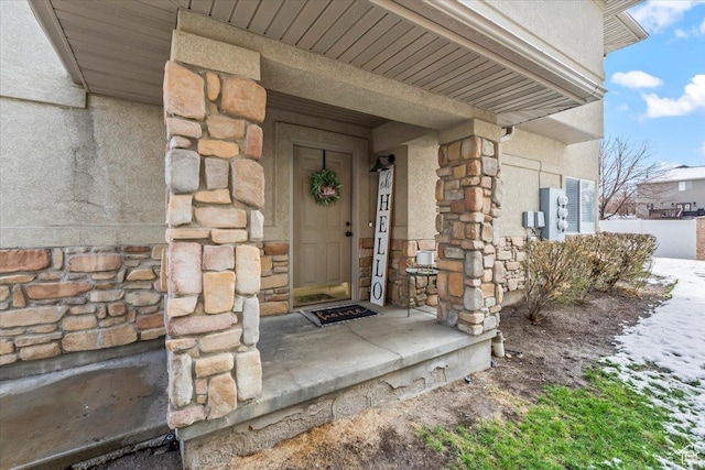 8464 S Ivy Springs Ln, West Jordan, UT 84081 - entrance to property featuring stone siding and stucco siding