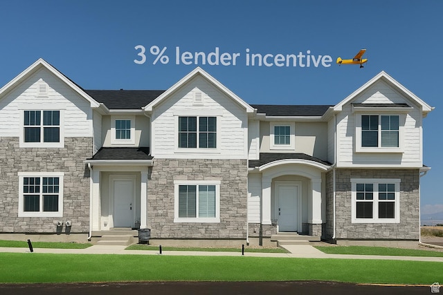 view of front of property with stone siding