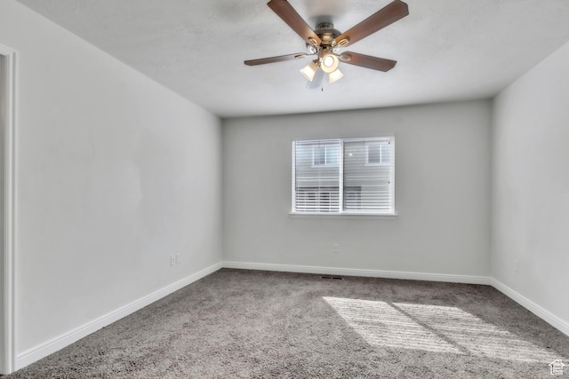 14292 S Autumn Path Ln W, Riverton, UT 84096 - carpeted empty room with baseboards, ceiling fan, and visible vents