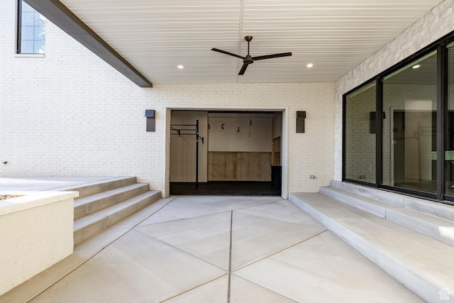 13926 S Jarvie Ln E, Draper, UT 84020 - view of patio with a ceiling fan