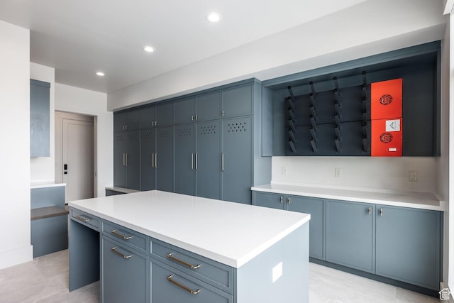 13926 S Jarvie Ln E, Draper, UT 84020 - kitchen with light countertops, recessed lighting, and a kitchen island