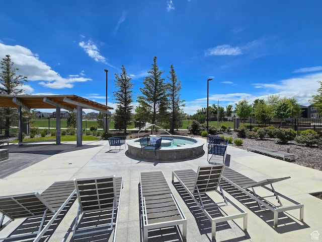 15 W Seasons Dr, Vineyard, UT 84059 - view of pool featuring a patio and an in-ground hot tub