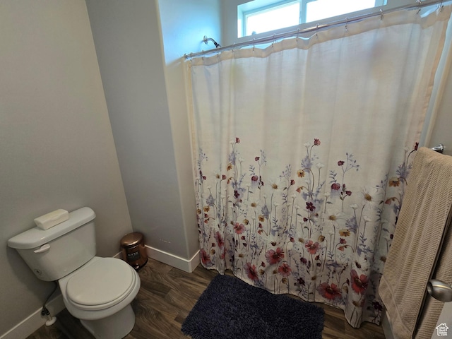15 W Seasons Dr, Vineyard, UT 84059 - full bath featuring toilet, wood finished floors, baseboards, and curtained shower