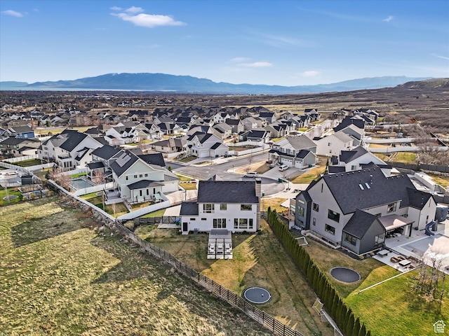12224 N Bridgegate Way, Highland, UT 84003 - aerial view featuring a residential view and a mountain view