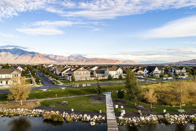 view of mountain feature featuring a residential view