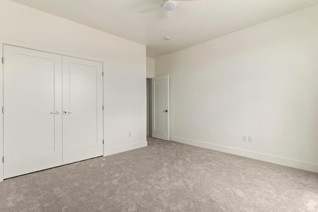 4416 W 1900 S, Cedar City, UT 84720 - unfurnished bedroom featuring carpet, baseboards, a closet, and ceiling fan