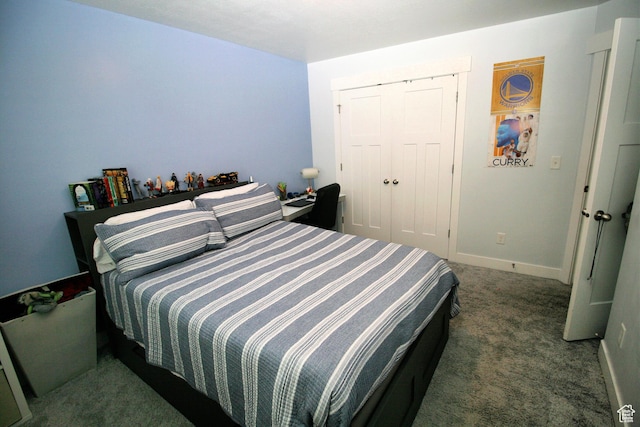 13207 S Weatherford Ln W, Herriman, UT 84096 - bedroom with baseboards, a closet, and carpet