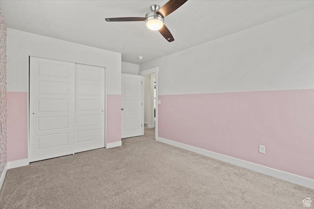 13192 S Lowick Ln, Herriman, UT 84096 - unfurnished bedroom with a ceiling fan, carpet, a closet, and baseboards