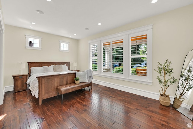3059 S Lola Cir, Millcreek, UT 84109 - bedroom with baseboards, visible vents, wood finished floors, and recessed lighting