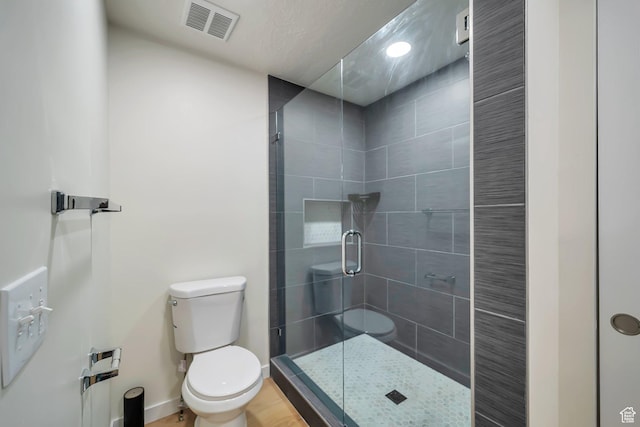 4195 W Kirkcaldy Cir S, South Jordan, UT 84009 - full bath with visible vents, toilet, a shower stall, and baseboards