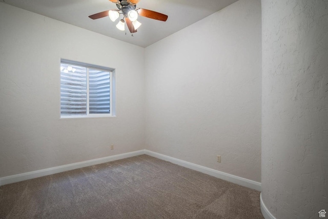 2104 S Corral Way, Washington, UT 84780 - carpeted empty room featuring a ceiling fan, a textured wall, and baseboards