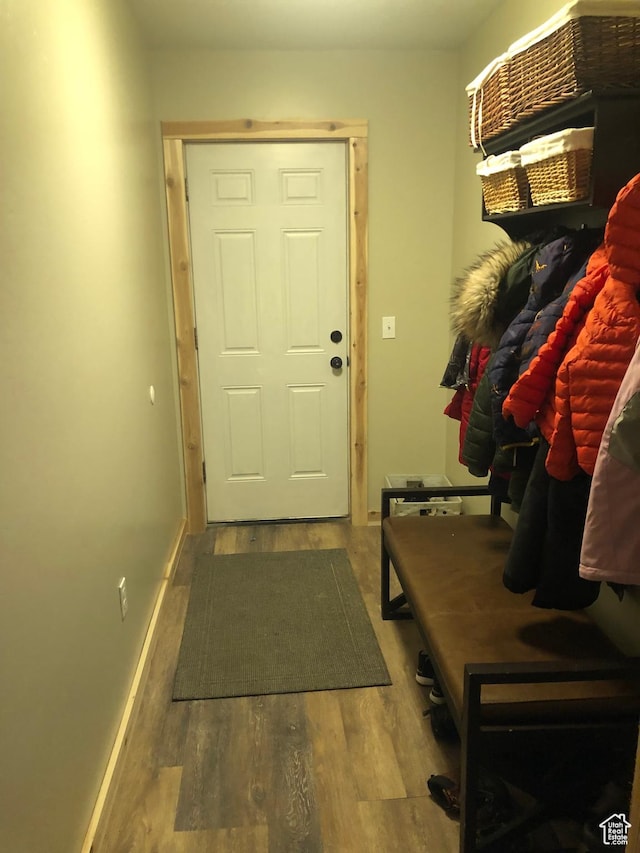 11741 E 14330 N Unit 232, Mount Pleasant, UT 84647 - mudroom featuring baseboards and wood finished floors