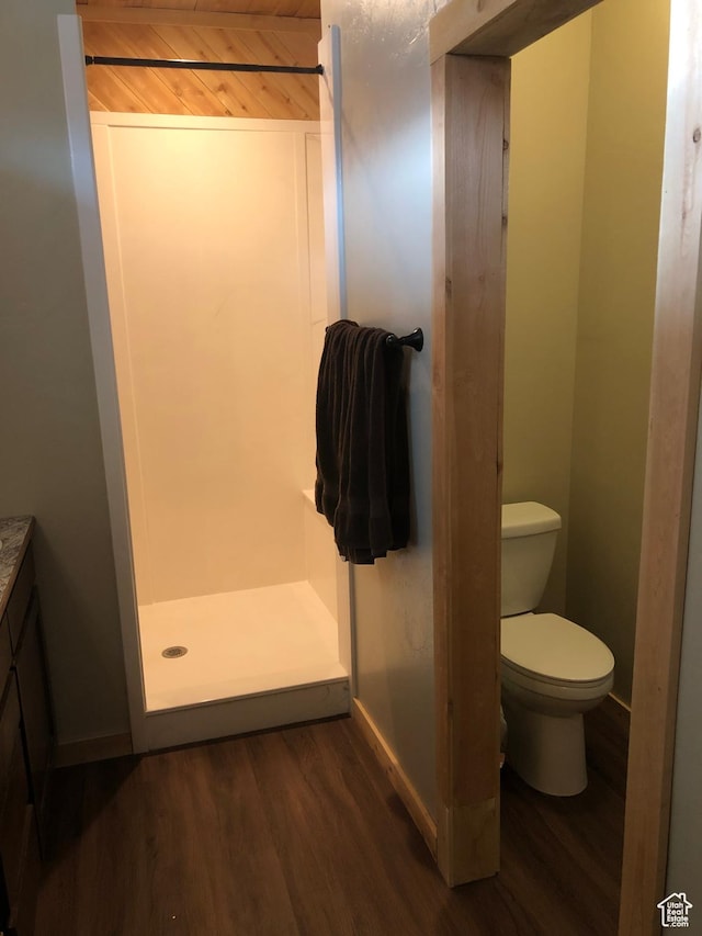 11741 E 14330 N Unit 232, Mount Pleasant, UT 84647 - bathroom with wood finished floors, a stall shower, and toilet
