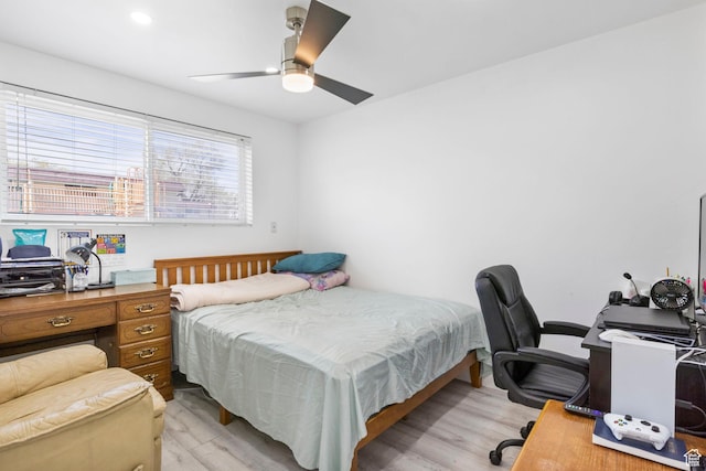 314 W Center St Unit F118, Bountiful, UT 84010 - bedroom featuring light wood-style floors and ceiling fan