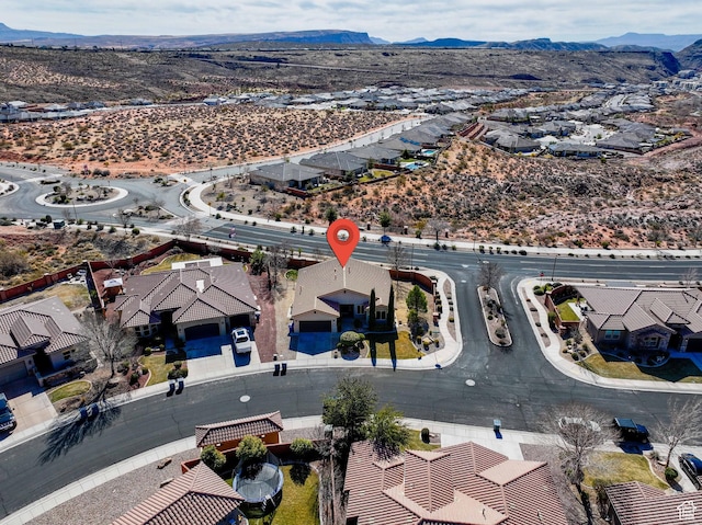 954 N Ocotillo Dr, Washington, UT 84780 - drone / aerial view featuring a residential view and a mountain view