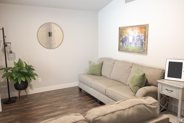 1751 E 1130 S, Spanish Fork, UT 84660 - living room featuring dark wood-style floors and baseboards