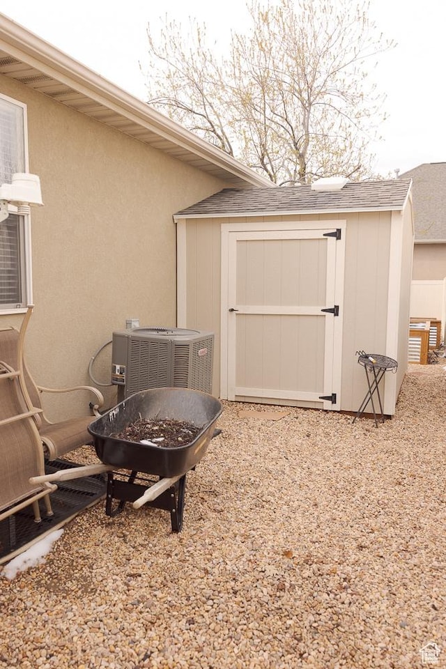 1751 E 1130 S, Spanish Fork, UT 84660 - view of shed with central air condition unit and a fire pit