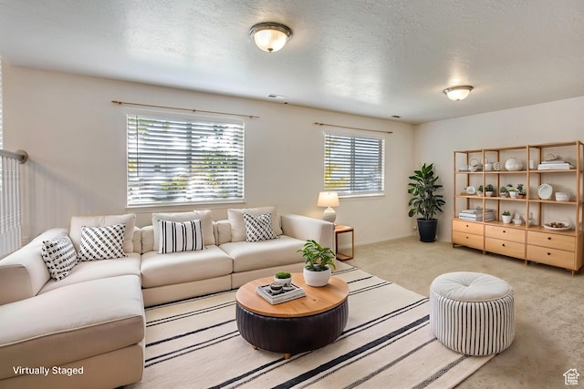 1494 E 1300 S, Provo, UT 84606 - living room featuring carpet flooring and a textured ceiling